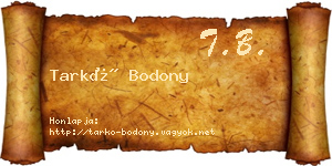 Tarkó Bodony névjegykártya